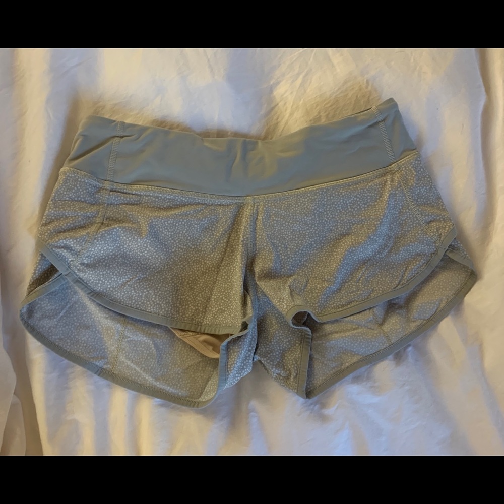 Lululemon Speed Up Shorts - Freckle Flower, Seal Gray size 4
